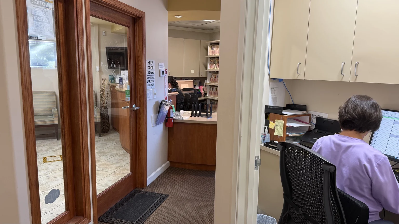 Entrance and reception area of our Hayward dental office